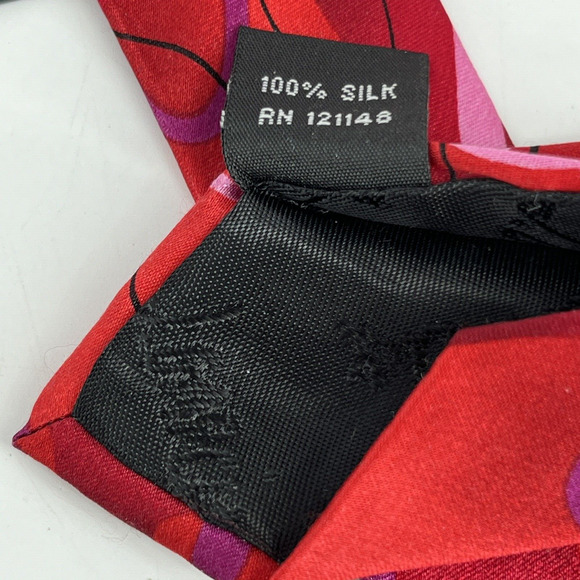 J Garcia Mens Silk Necktie Lust Collection Fifty Two Neck Tie Red Heart Tie - Picture 3 of 8